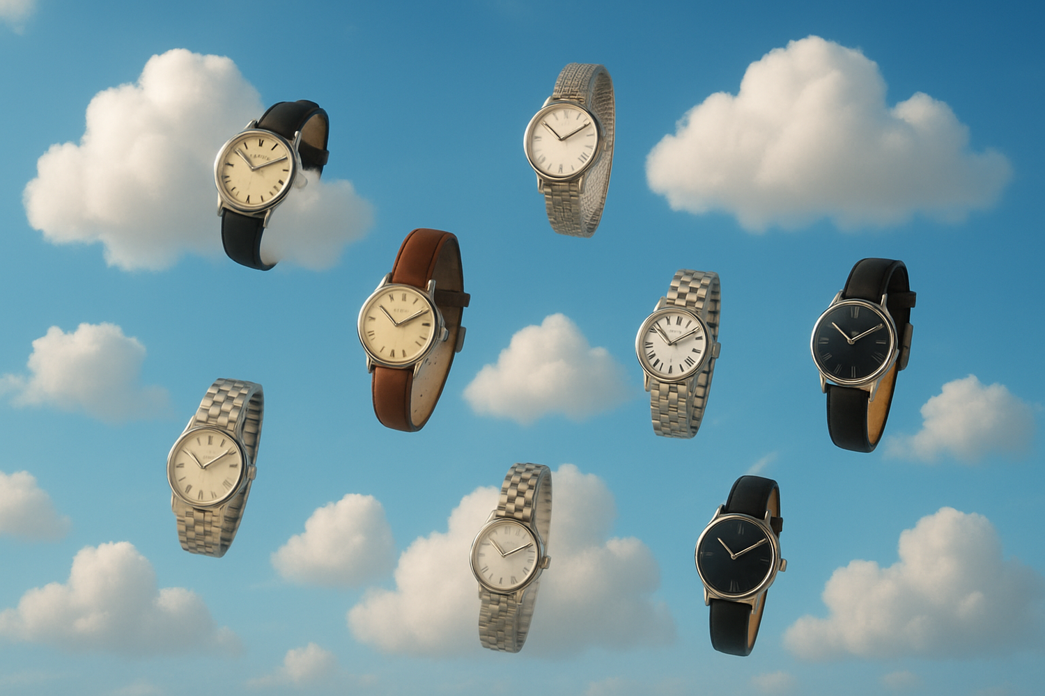 clouds and watches